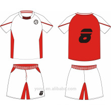 neueste Design billige Sublimation Sport Teamwear maßgeschneiderte Fußball Jersey 100% Polyester